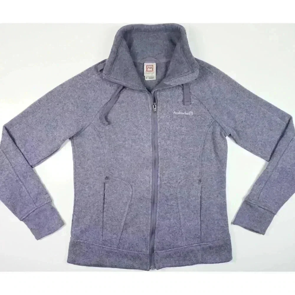 AVALANCHE Women's Size Medium  Avalanche Zip-Up Sweater pre-loved purple